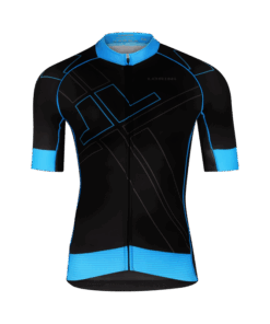 Pro Elite wielershirt zwart/cyaan