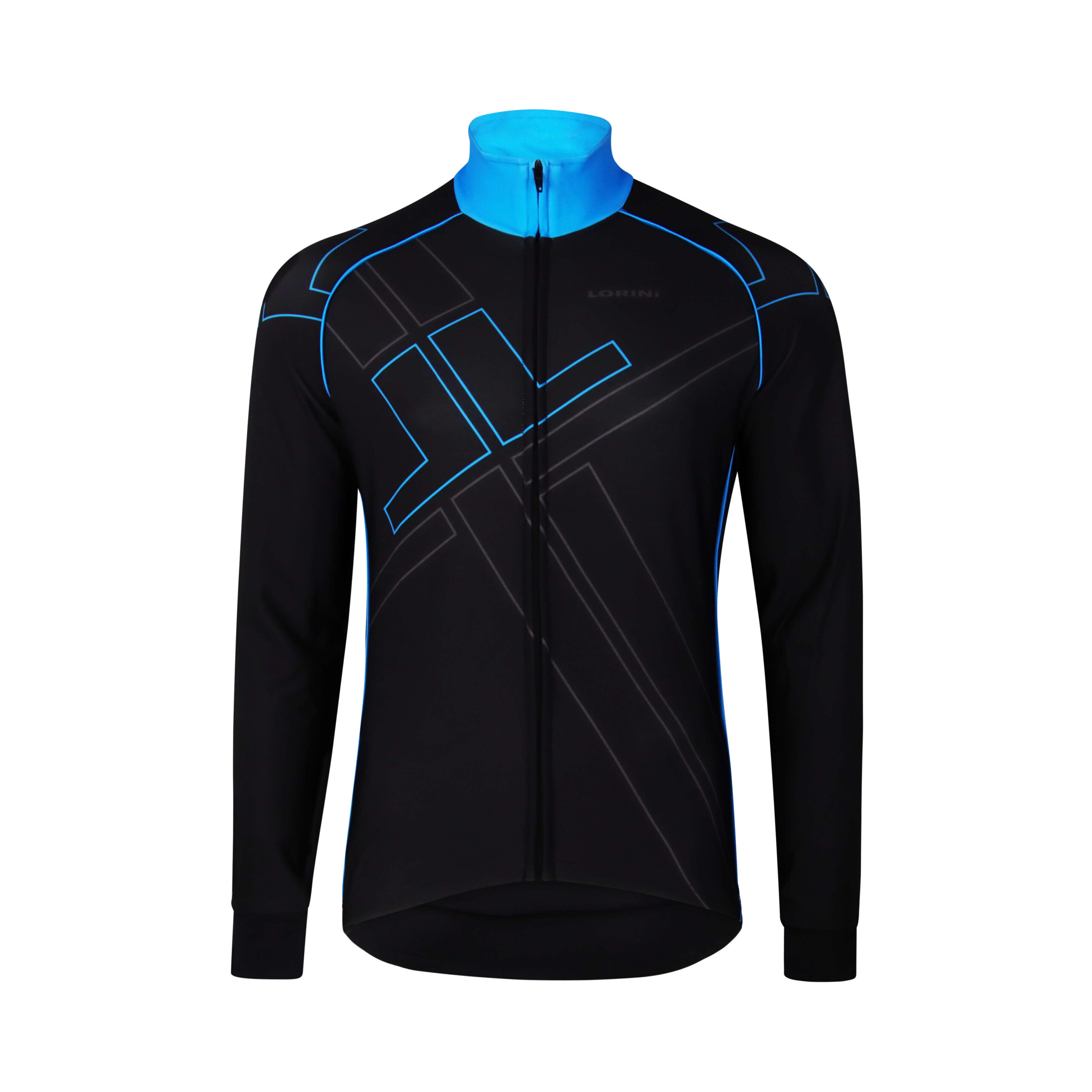 Wielerjack zwart-cyaan