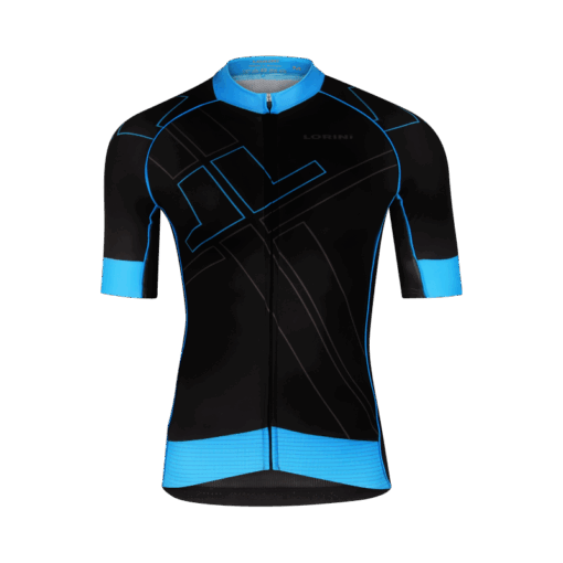 Pro Elite wielershirt zwart/cyaan